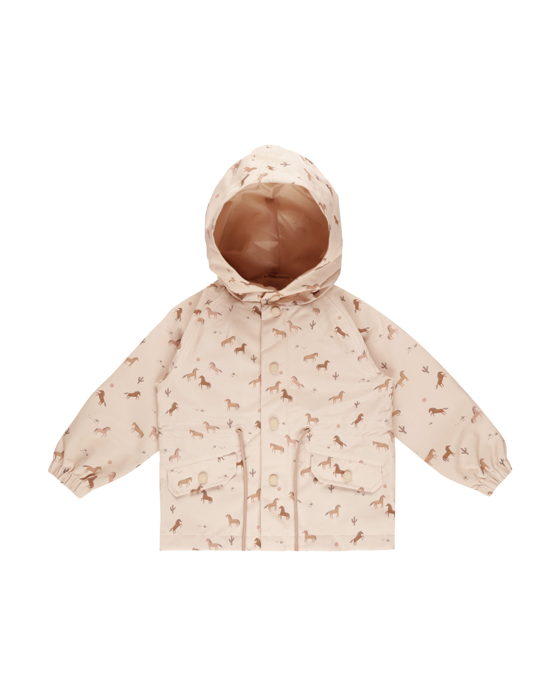 Rylee + Cru Raincoat - Horses/Shell