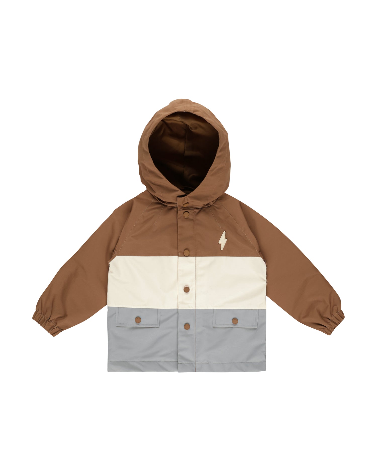 Rylee + Cru Raincoat - Color Block/Saddle