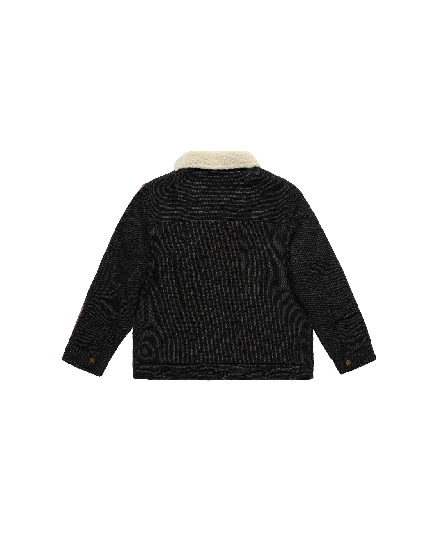 Rylee + Cru Shearling Chore Coat - Black Stripe