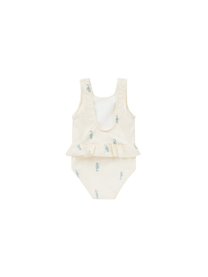 Rylee + Cru Skirted One-Piece - Seahorse