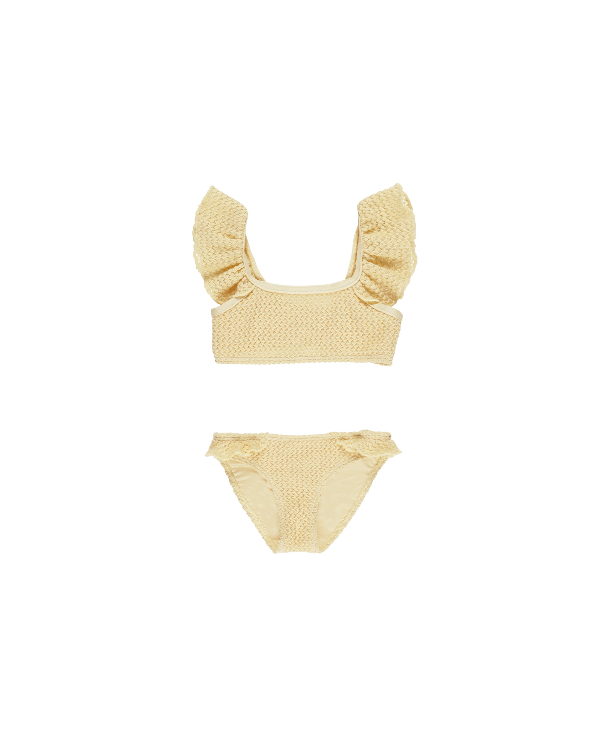 Rylee + Cru Hanalei Bikini - Yellow Crochet