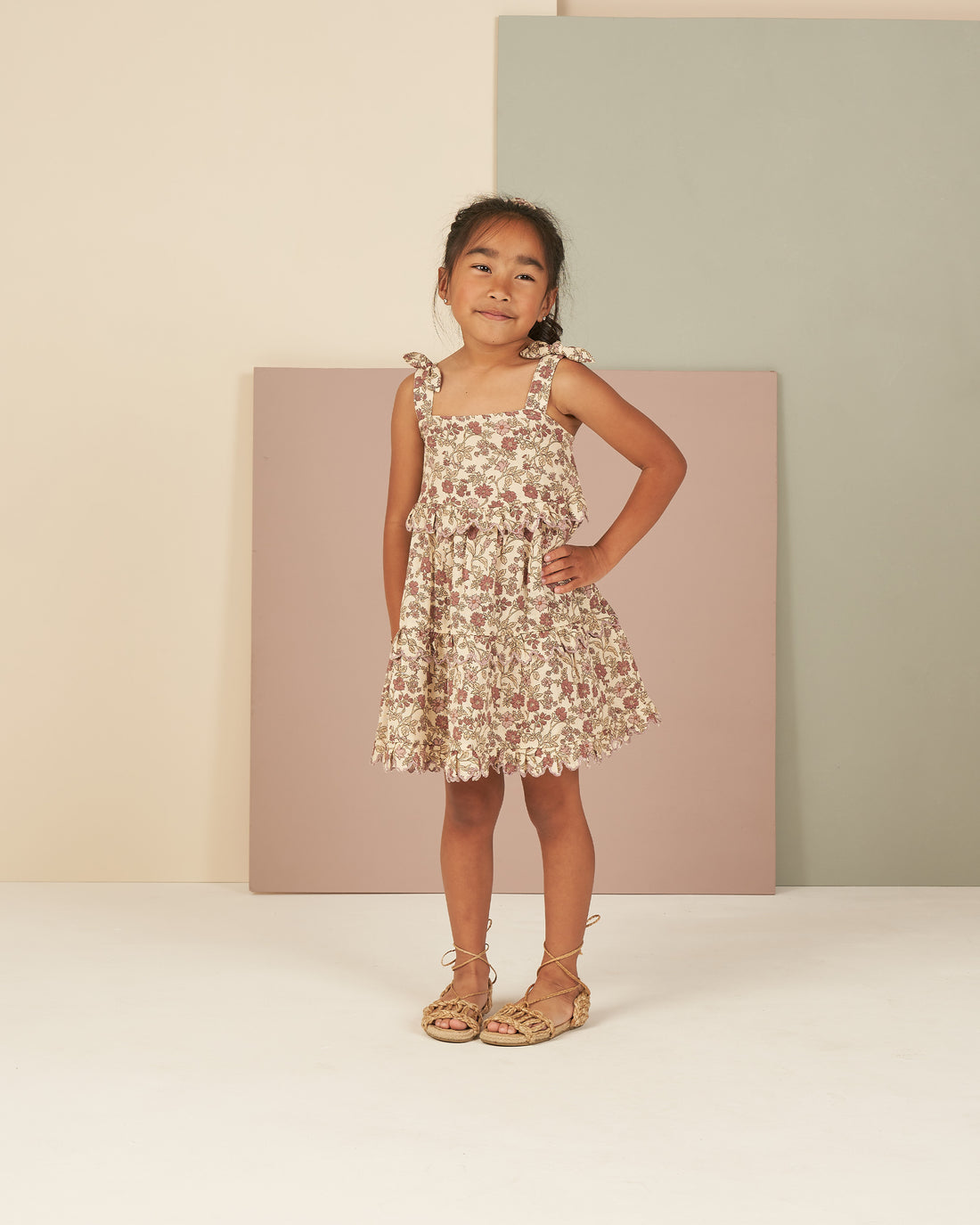 Rylee + Cru Ruffle Swing Dress - Bloom