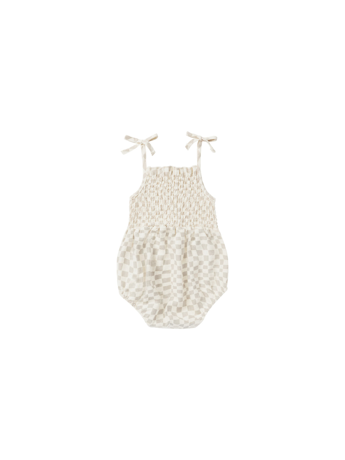 Rylee + Cru Kaia Romper - Dove Check