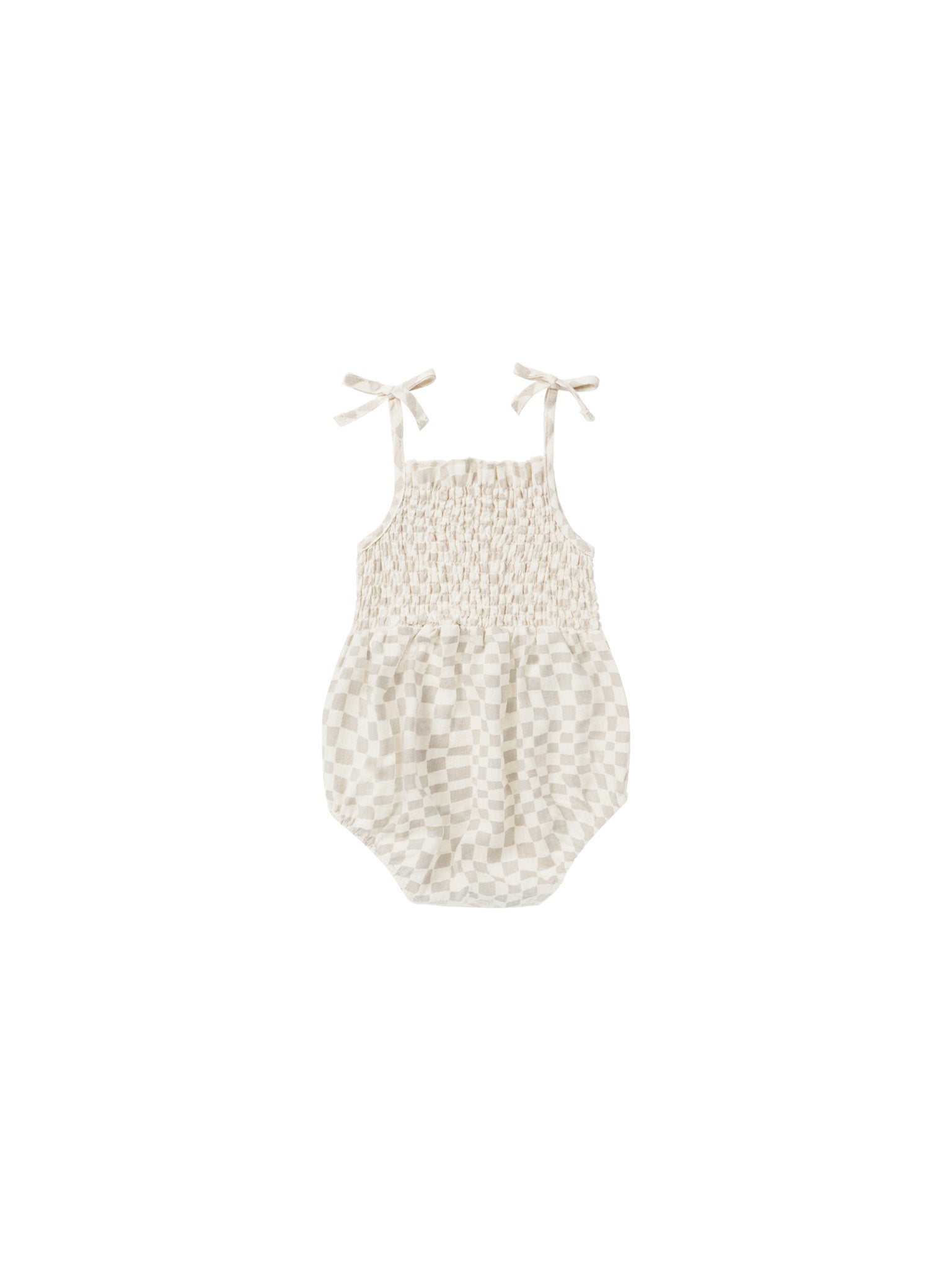 Rylee + Cru Kaia Romper - Dove Check