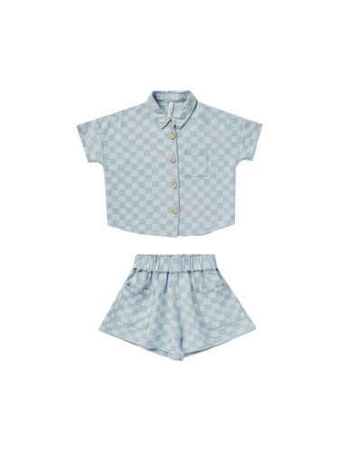 Rylee + Cru Kelli Set - Blue Check