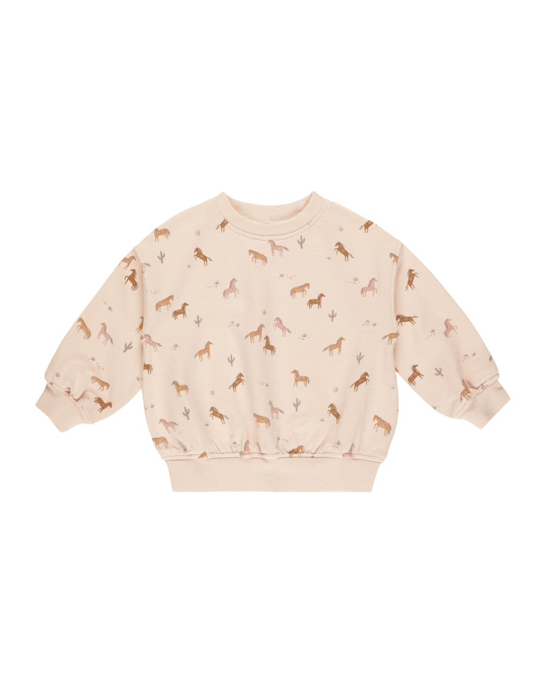 Rylee + Cru Relaxed Sweatshirt - Horses / Shell