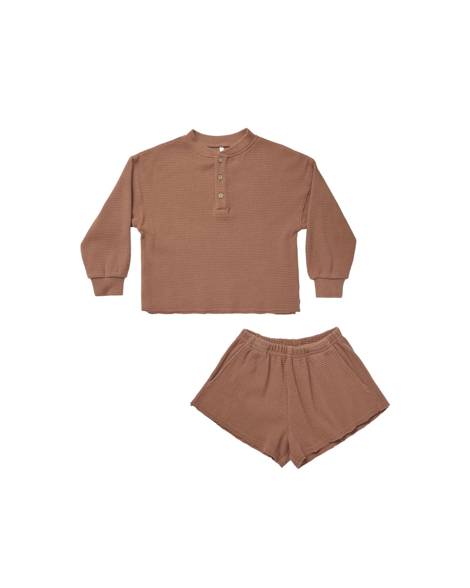 Rylee + Cru Waffle Knit Set - Spice