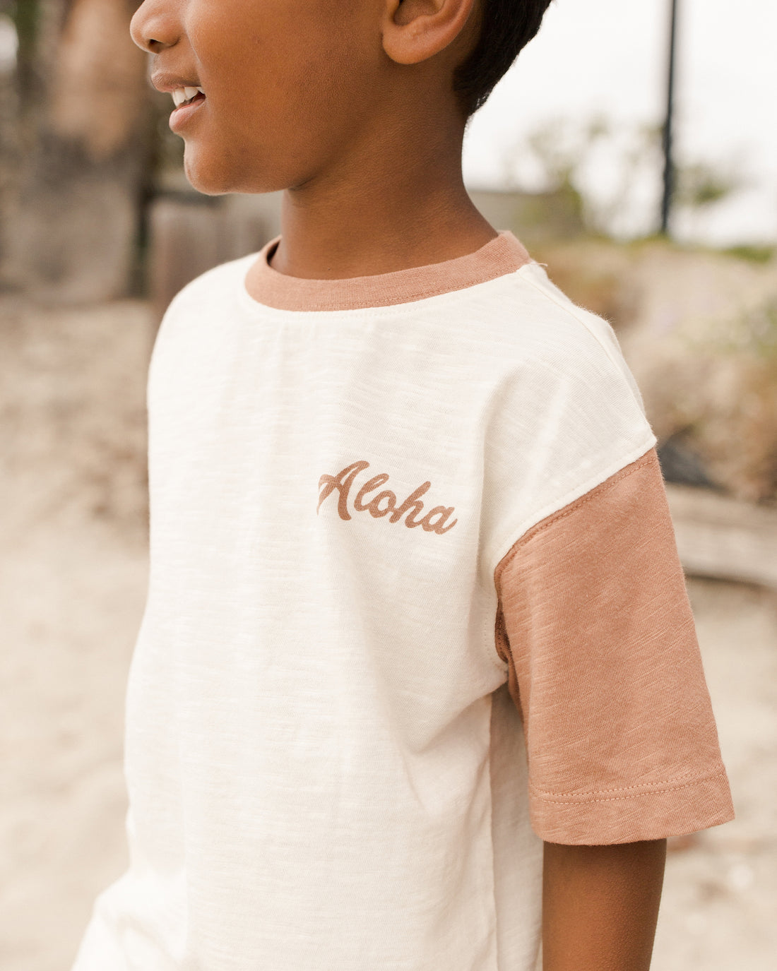 Rylee + Cru Contrast Short Sleeve Tee - Aloha