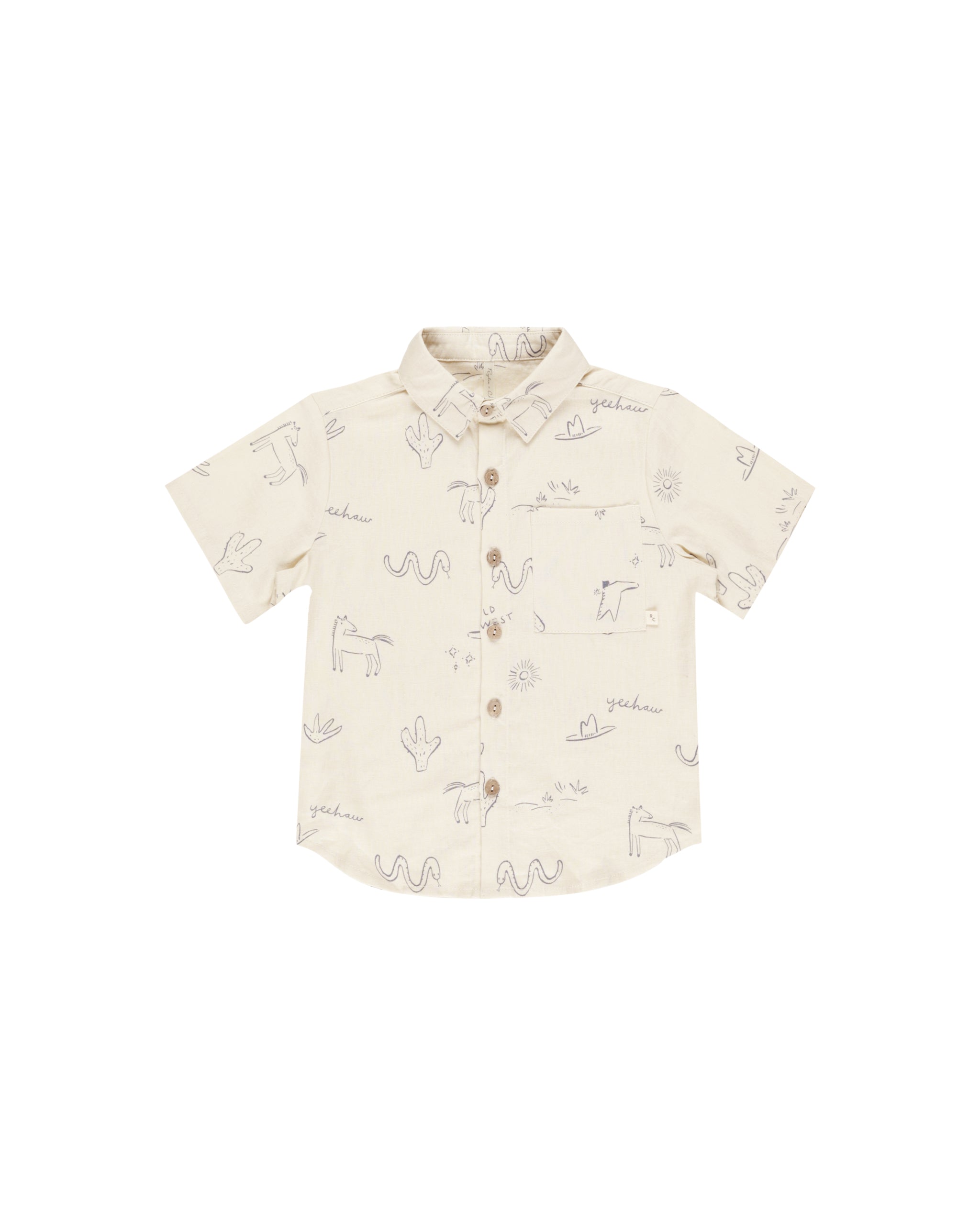 Rylee + Cru Collared Shirt - Wild West/Natural