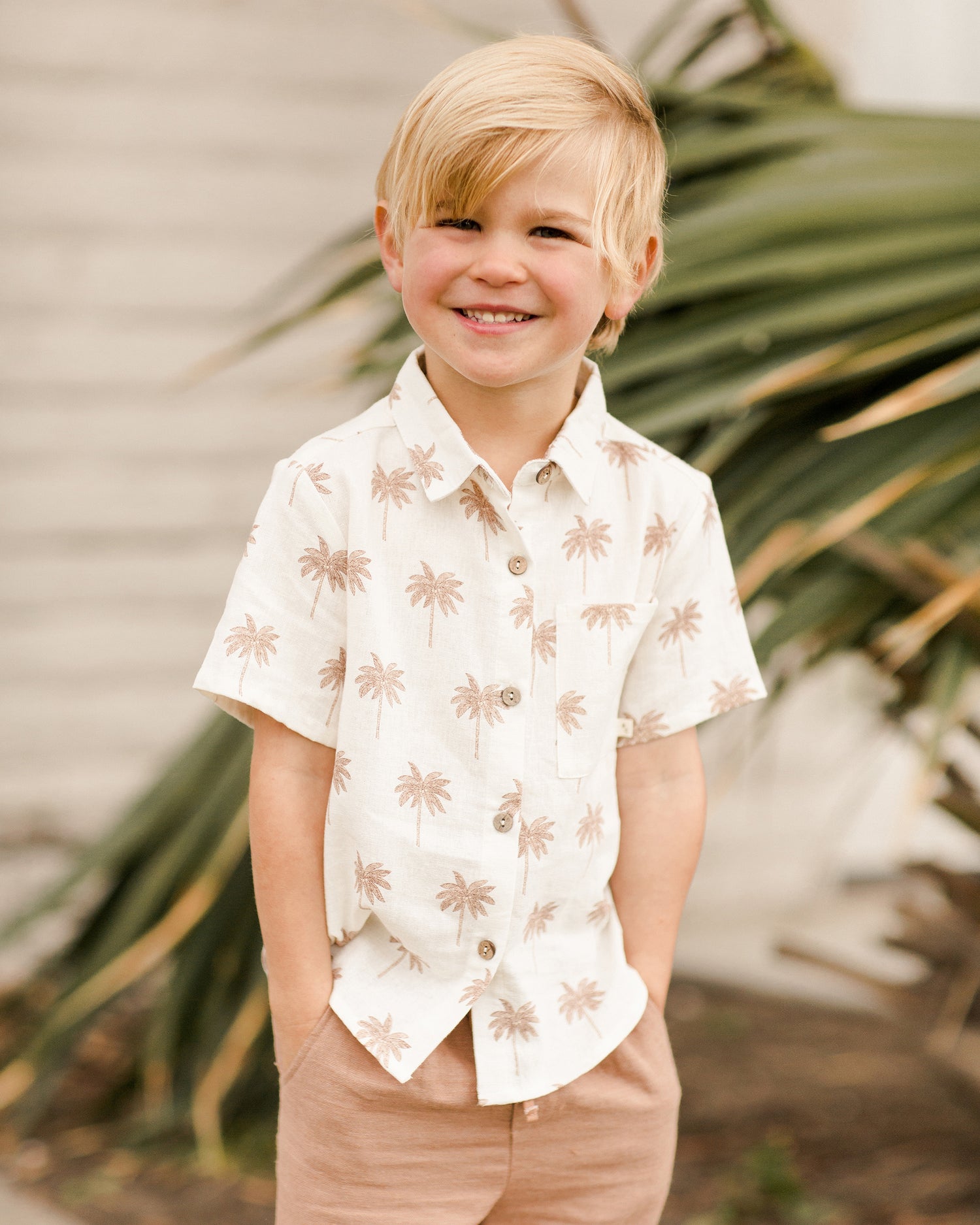 Rylee + Cru Collared Short Sleeve Shirt - Paradise