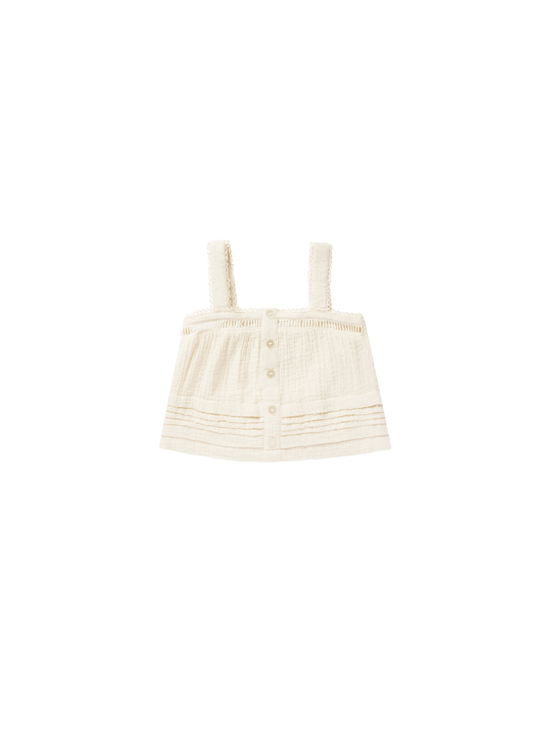 Rylee + Cru Pleat Tank - Ivory