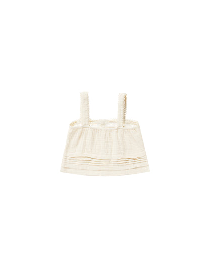 Rylee + Cru Pleat Tank - Ivory