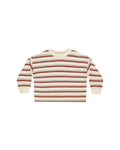 Rylee + Cru Relaxed Long Sleeve Tee - Brick Stripe