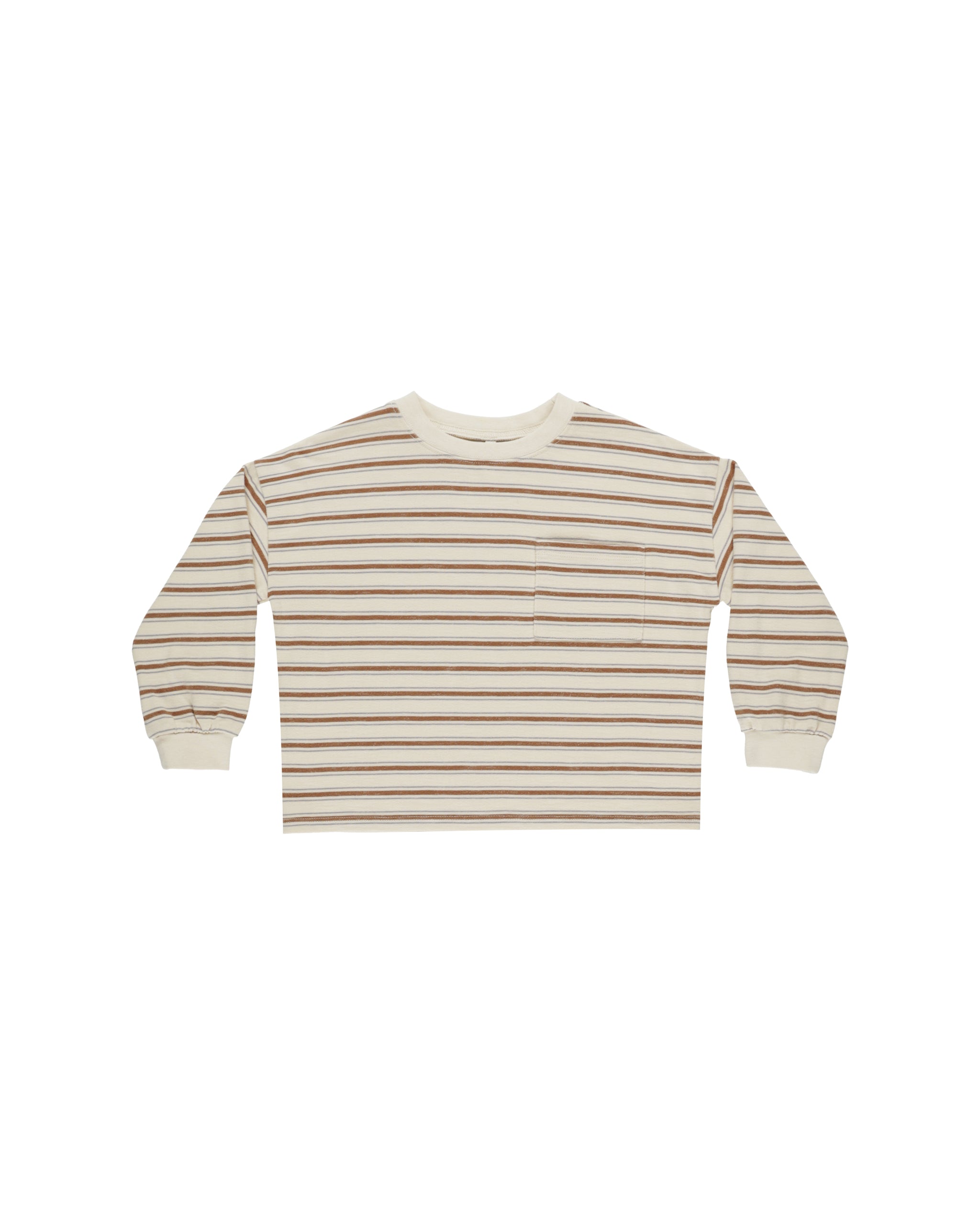 Rylee + Cru Relaxed Long Sleeve Tee - Saddle Stripe