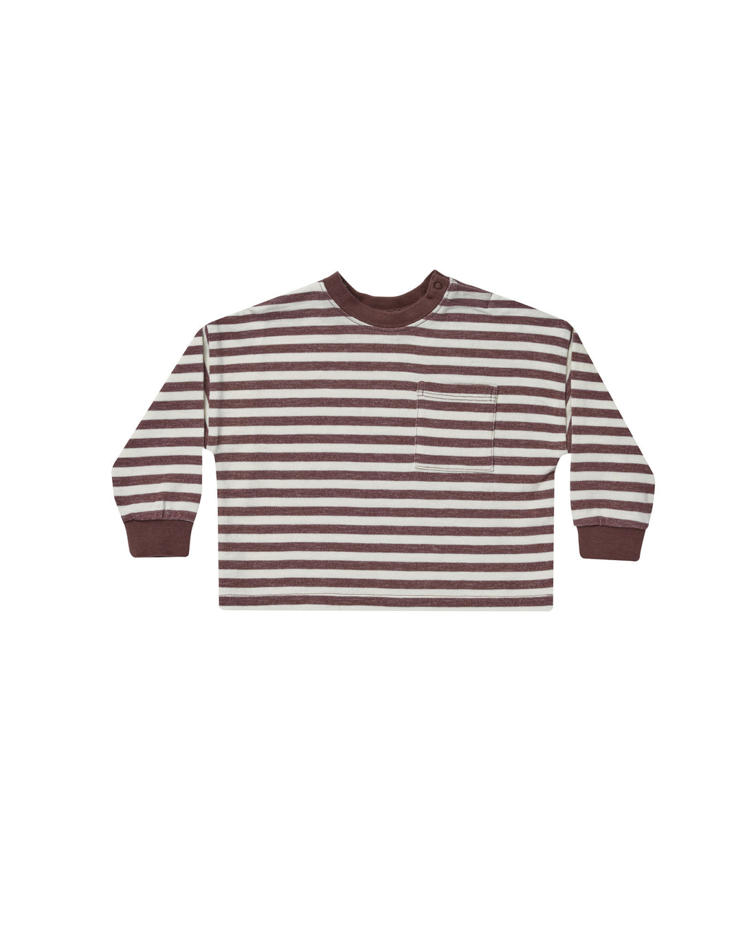 Rylee + Cru Relaxed Long Sleeve Tee - Plum Stripe