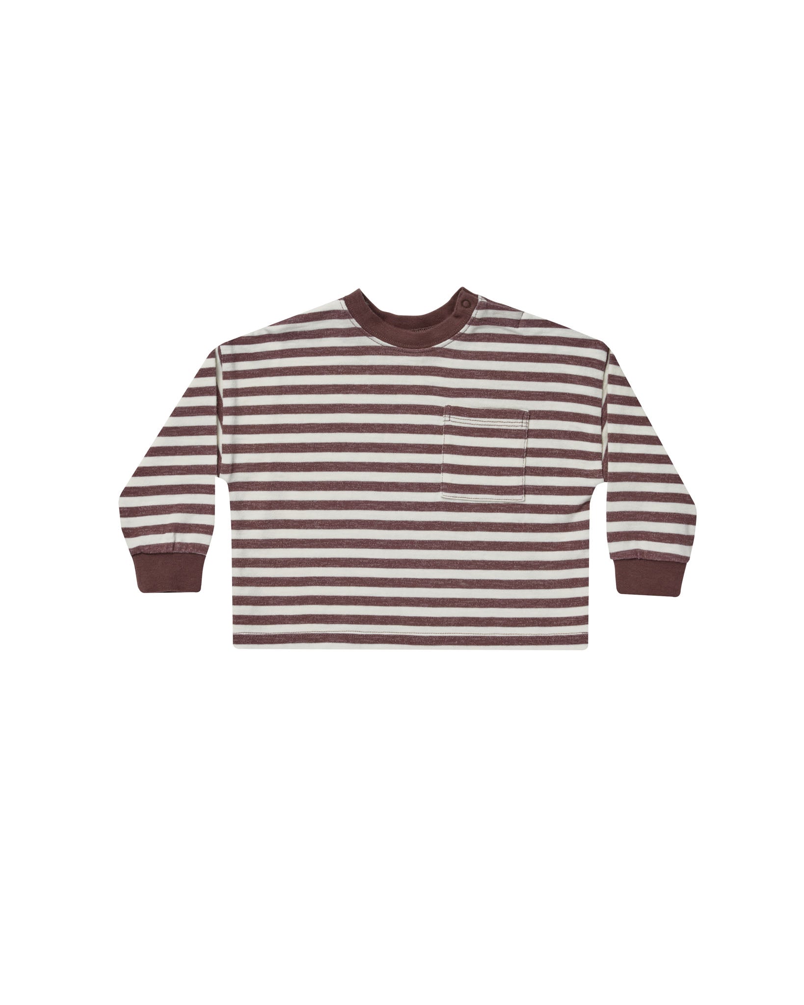 Rylee + Cru Relaxed Long Sleeve Tee - Plum Stripe