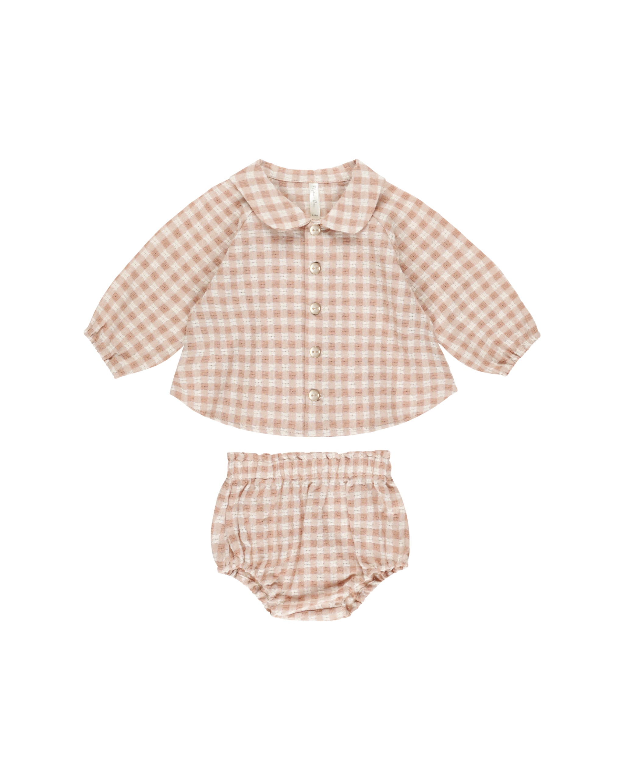 Rylee + Cru Nellie Set - Pink Gingham