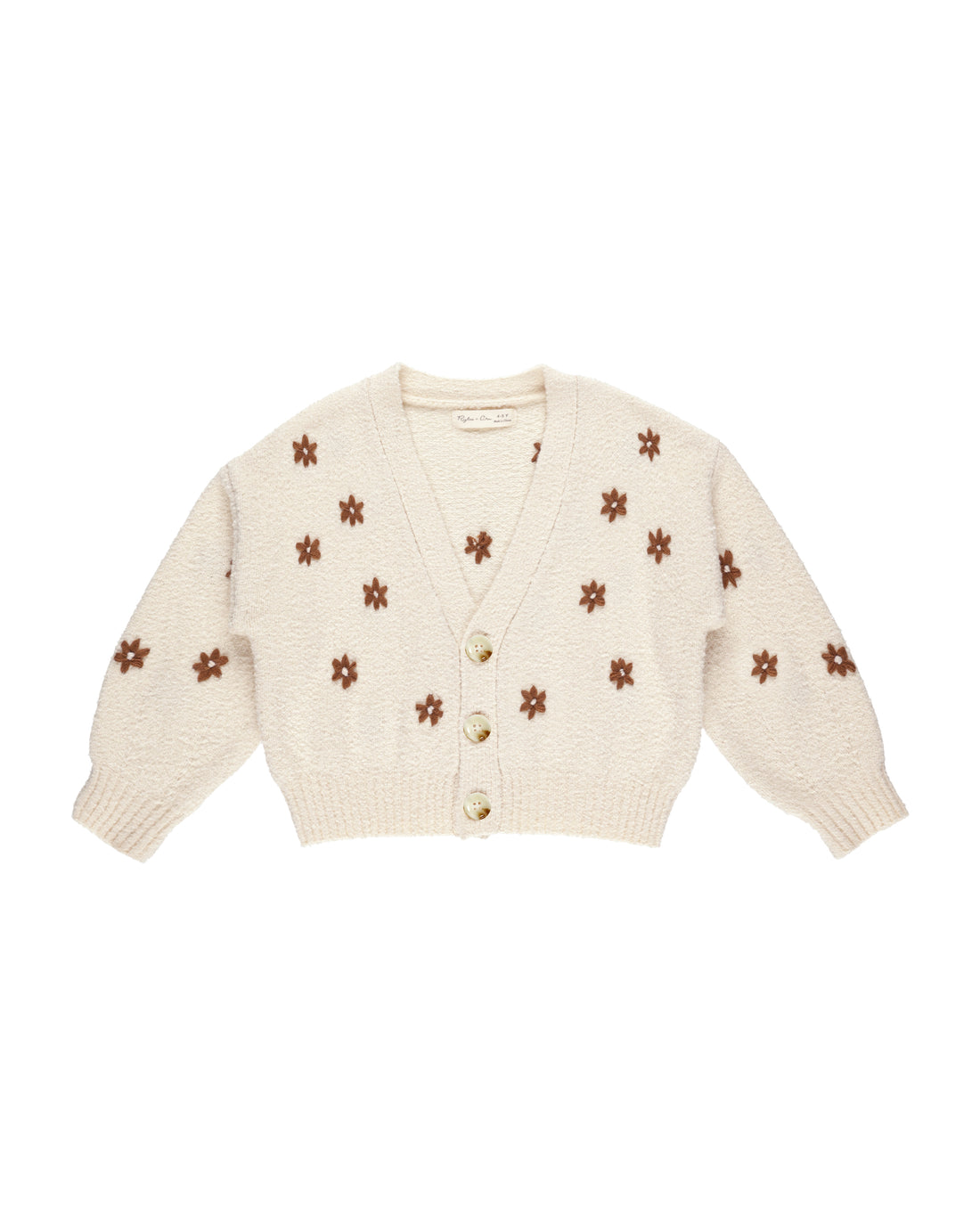 Rylee + Cru Boxy Crop Cardigan - Flowers