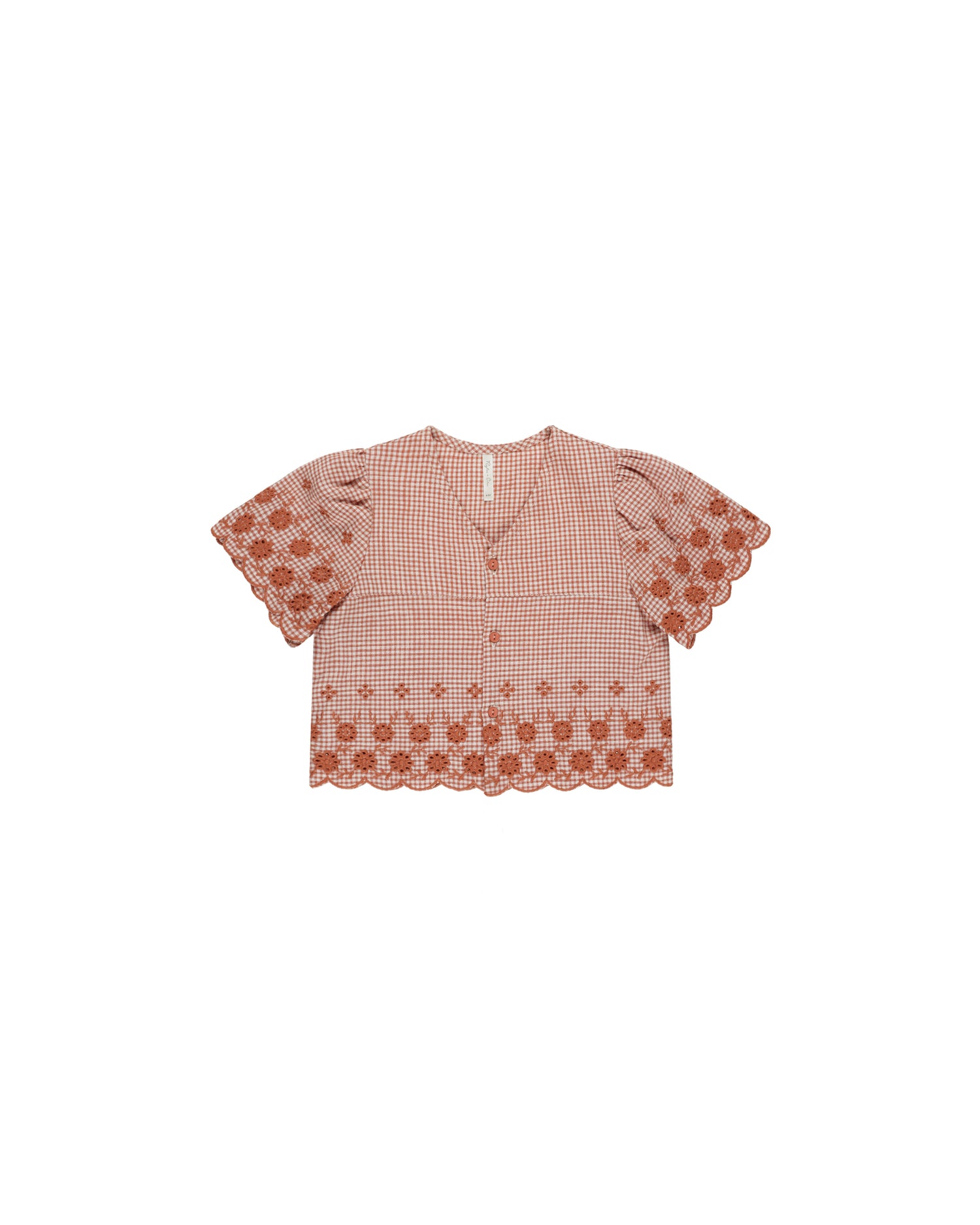 Rylee + Cru Cleo Top - Poppy Gingham