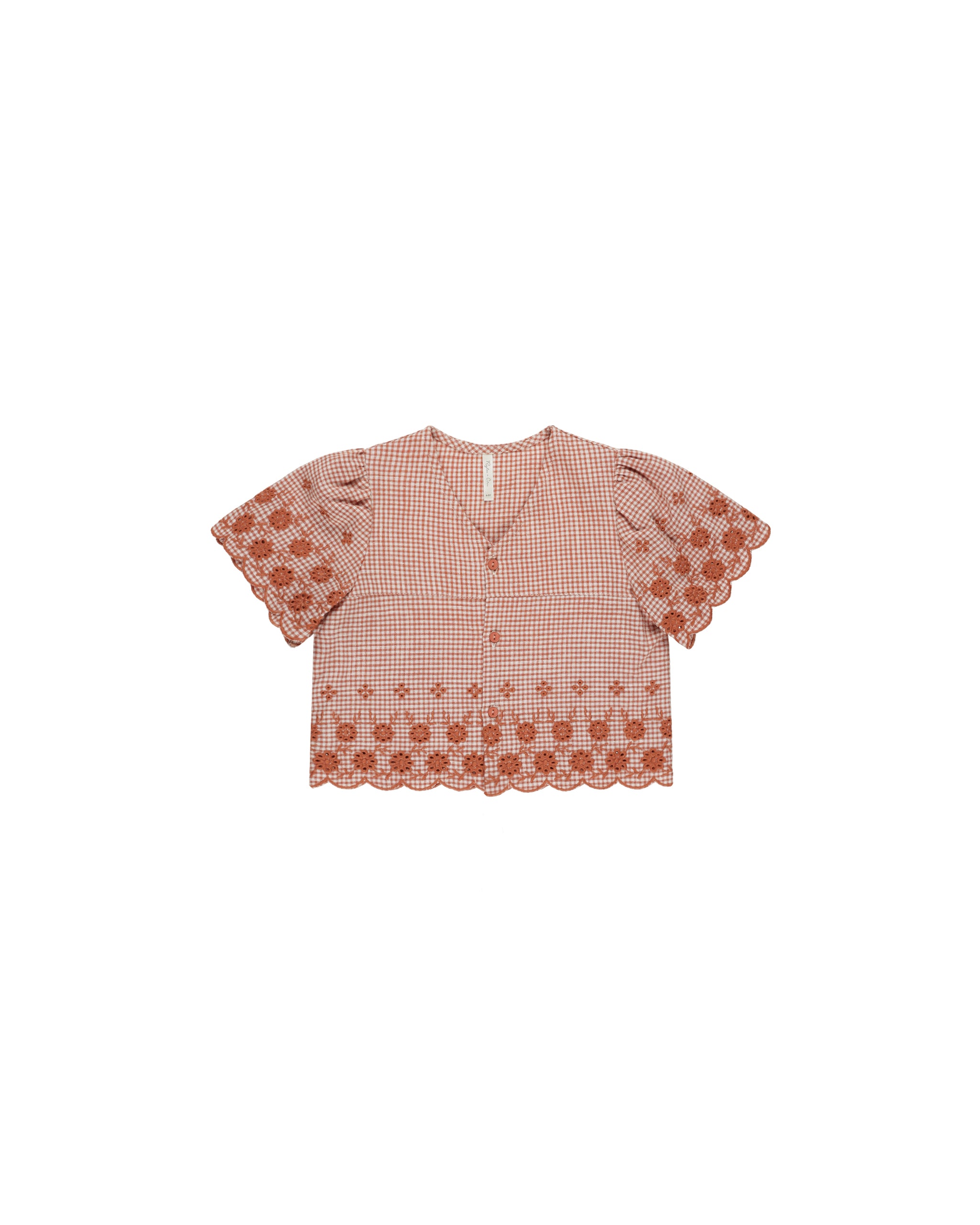 Rylee + Cru Cleo Top - Poppy Gingham