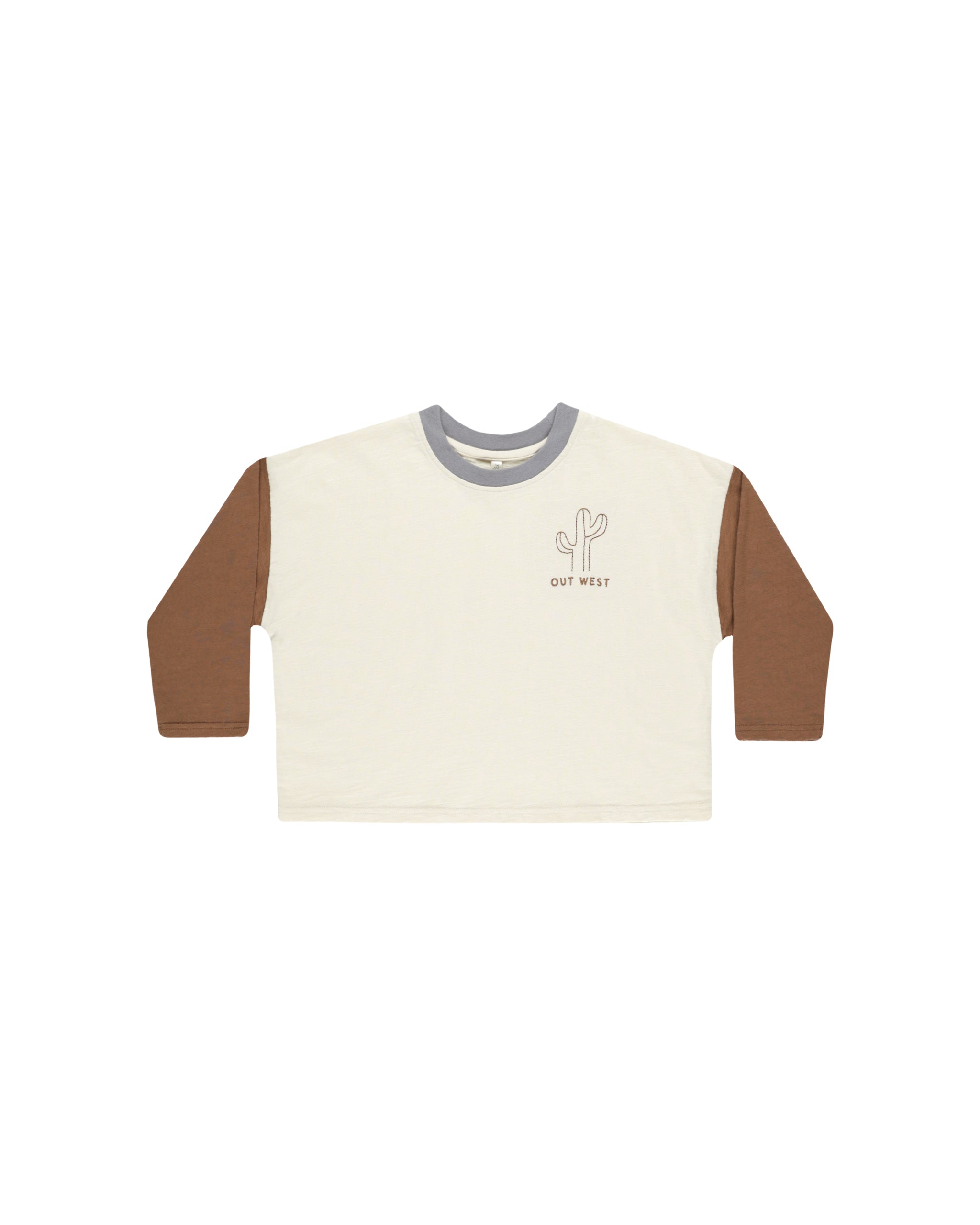 Rylee + Cru Camden Long Sleeve Tee - Color Block/Natural