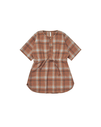 Rylee + Cru Eleni Dress - Brown Plaid