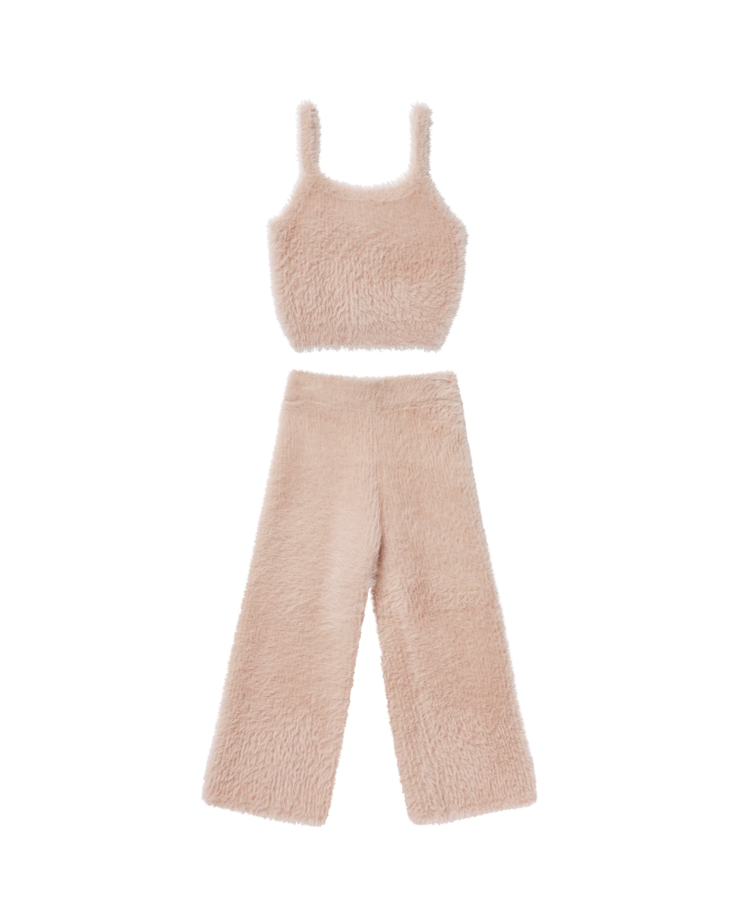 Rylee + Cru Fuzzy Knit Set - Blush