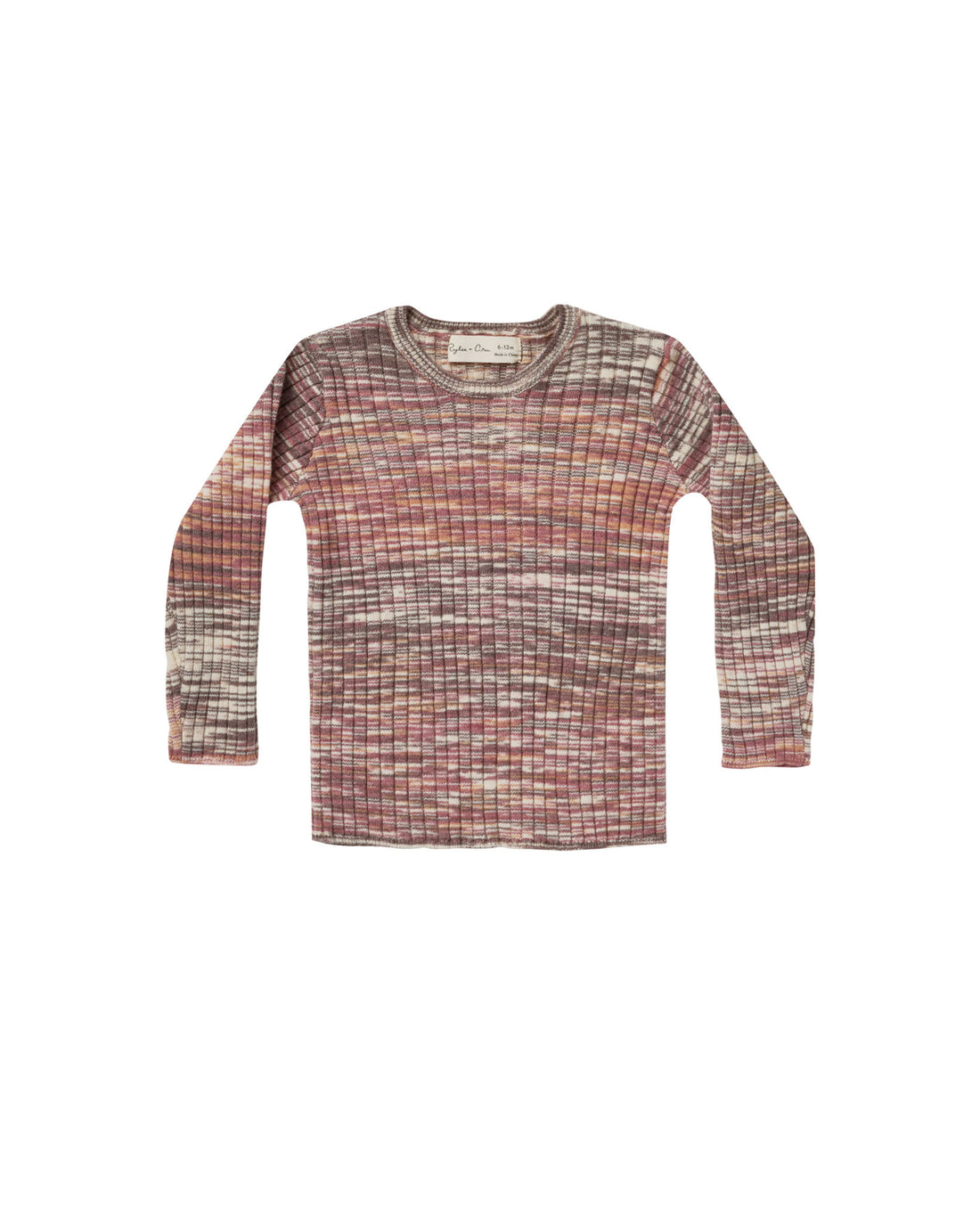 Rylee + Cru Ribbed Long Sleeve - Heathered Melon