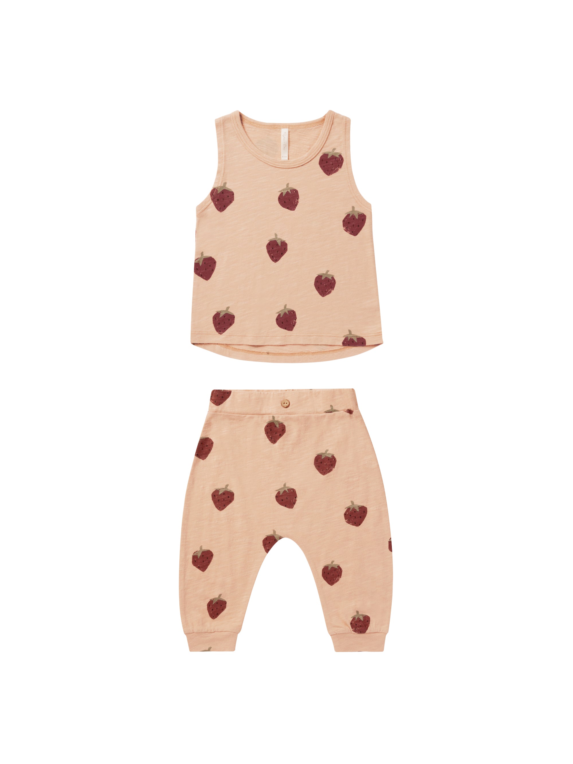 Rylee + Cru Tank + Slouch Pant Set - Strawberry