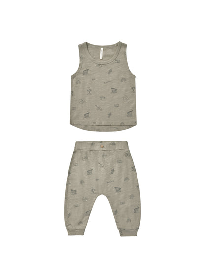 Rylee + Cru Tank + Slouch Pant Set - Hawaii