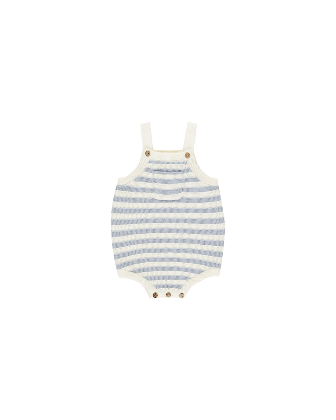 Rylee + Cru Ashton Knit Romper - Blue Stripe