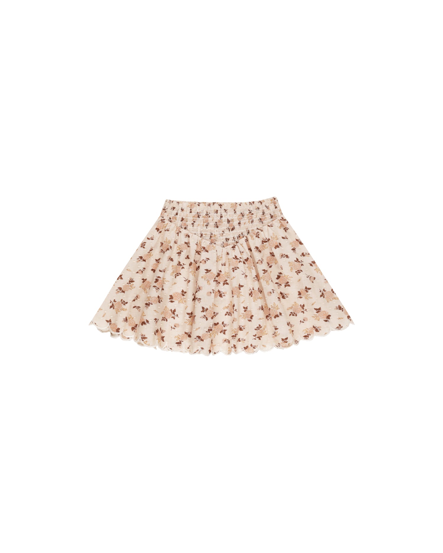 Rylee + Cru Smocked V Mini Skirt - Harvest Rose