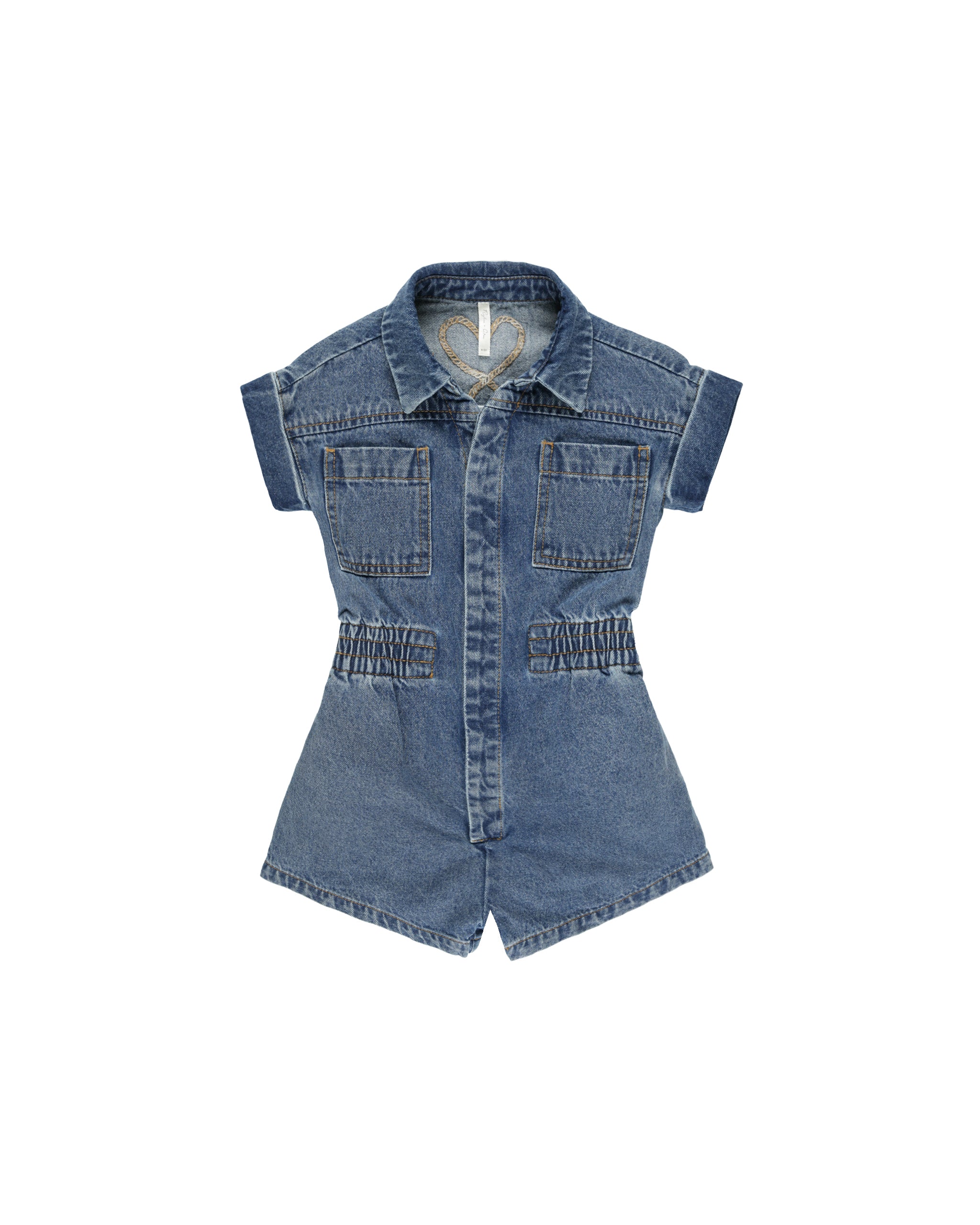 Rylee + Cru Utility Romper - Indigo