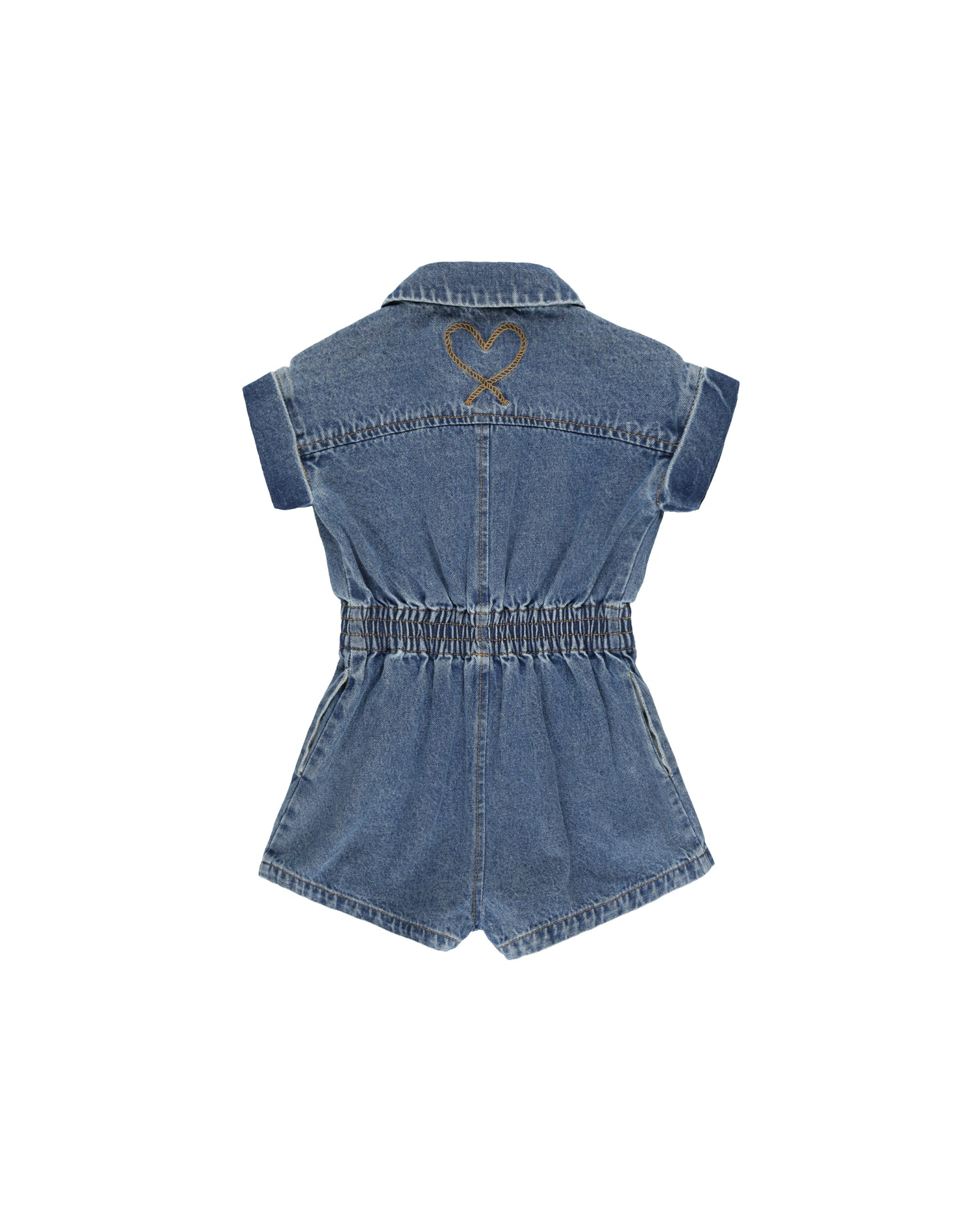 Rylee + Cru Utility Romper - Indigo