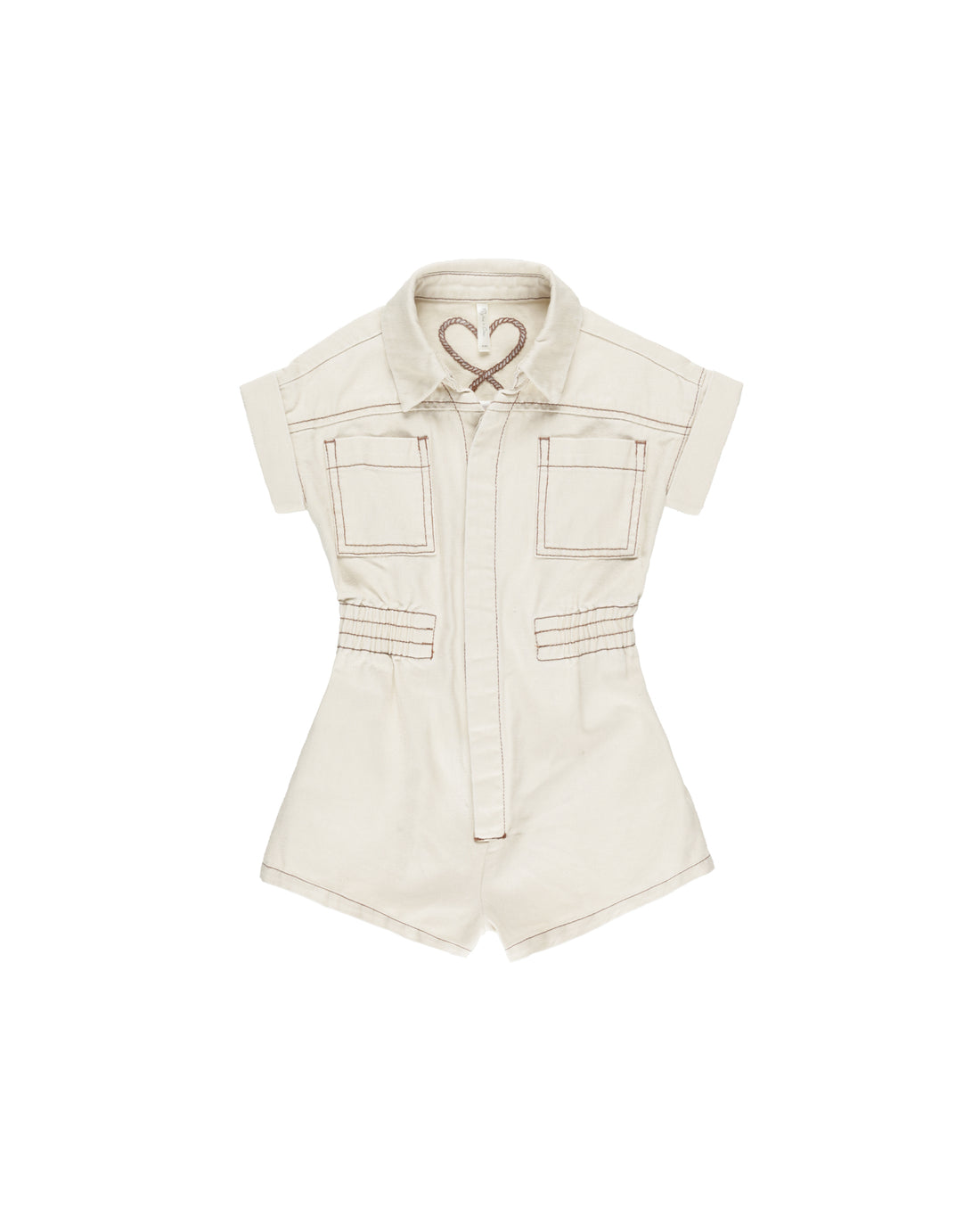 Rylee + Cru Utility Romper - Natural