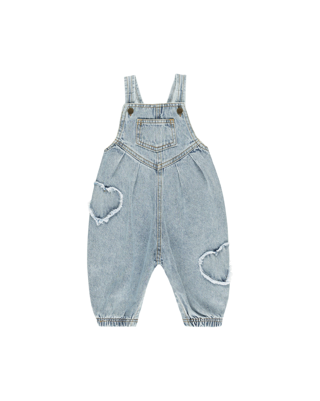 Rylee + Cru Vintage Overall - Light Washed Denim