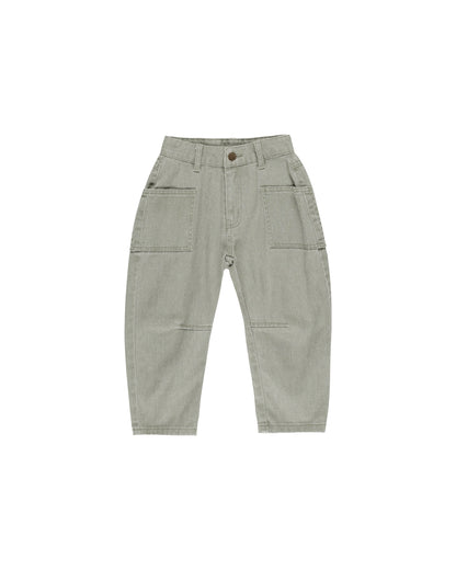 Rylee + Cru Barrel Pant - Washed Laurel