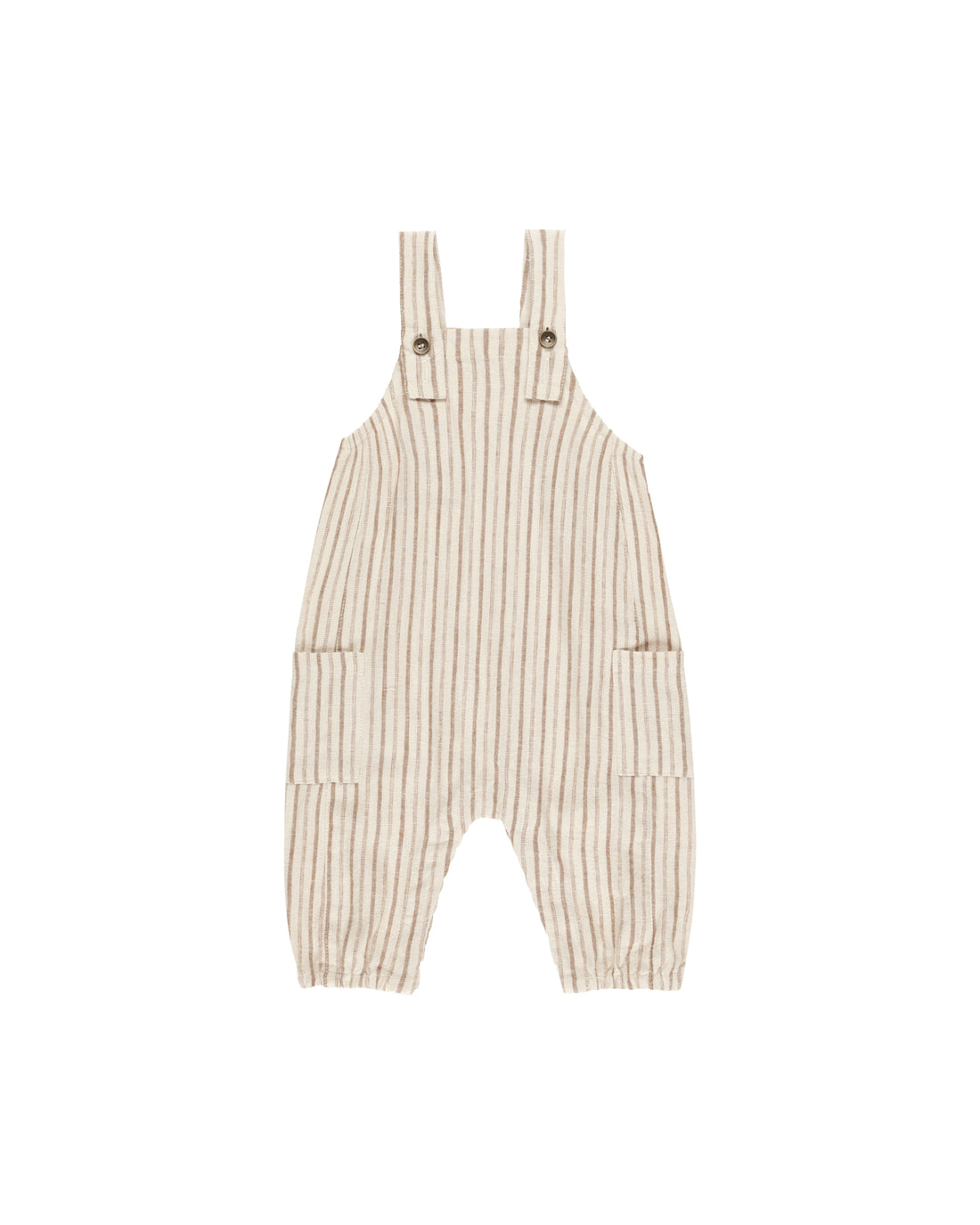 Rylee + Cru Cargo Baby Overall - Saddle Pinstripe