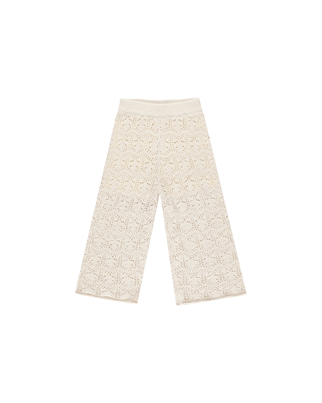 Rylee + Cru Crochet Knit Pant - Natural