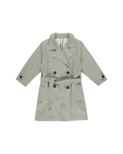 Rylee + Cru Trench Coat - Washed Laurel