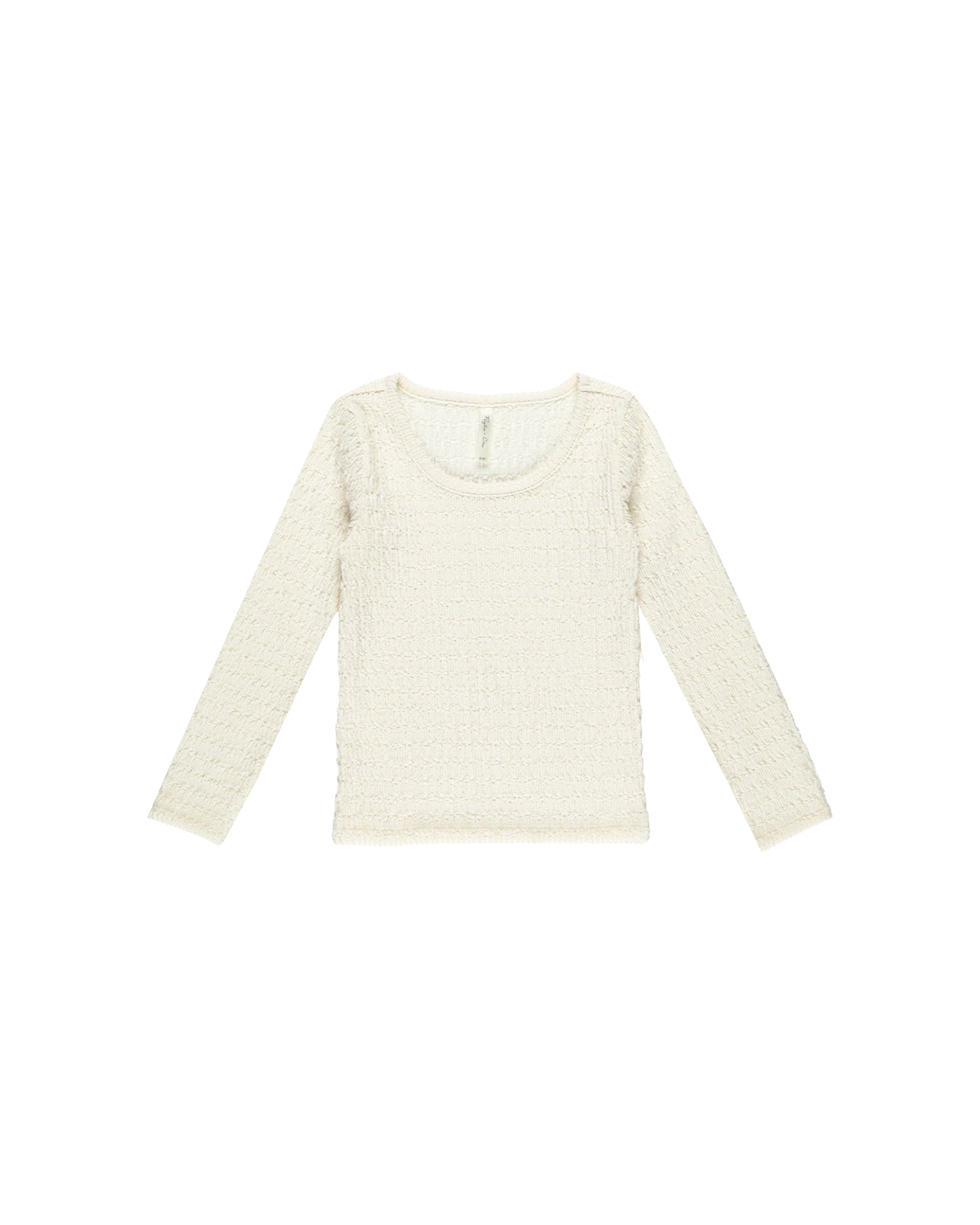 Rylee + Cru Textured Long Sleeve Top - Ivory