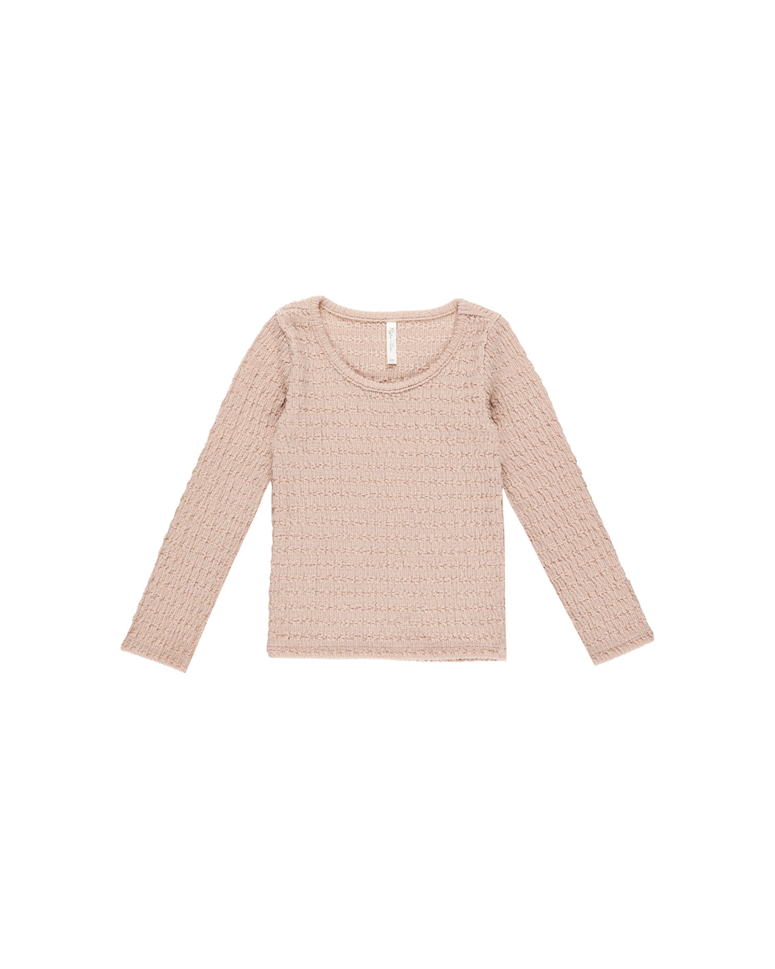 Rylee + Cru Textured Long Sleeve Top - Rose