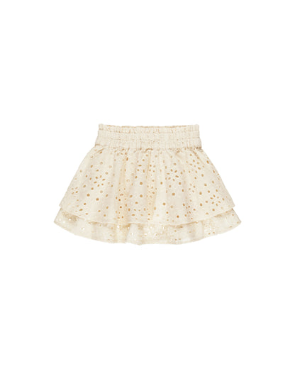 Rylee + Cru Rose Mini Skirt - Natural