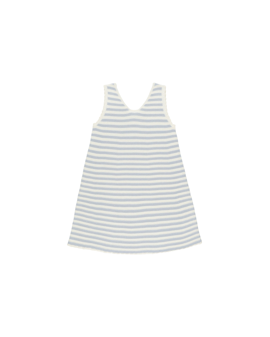 Rylee + Cru Crochet Tank Mini Dress - Blue Stripe