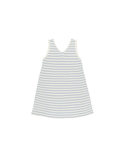 Rylee + Cru Crochet Tank Mini Dress - Blue Stripe