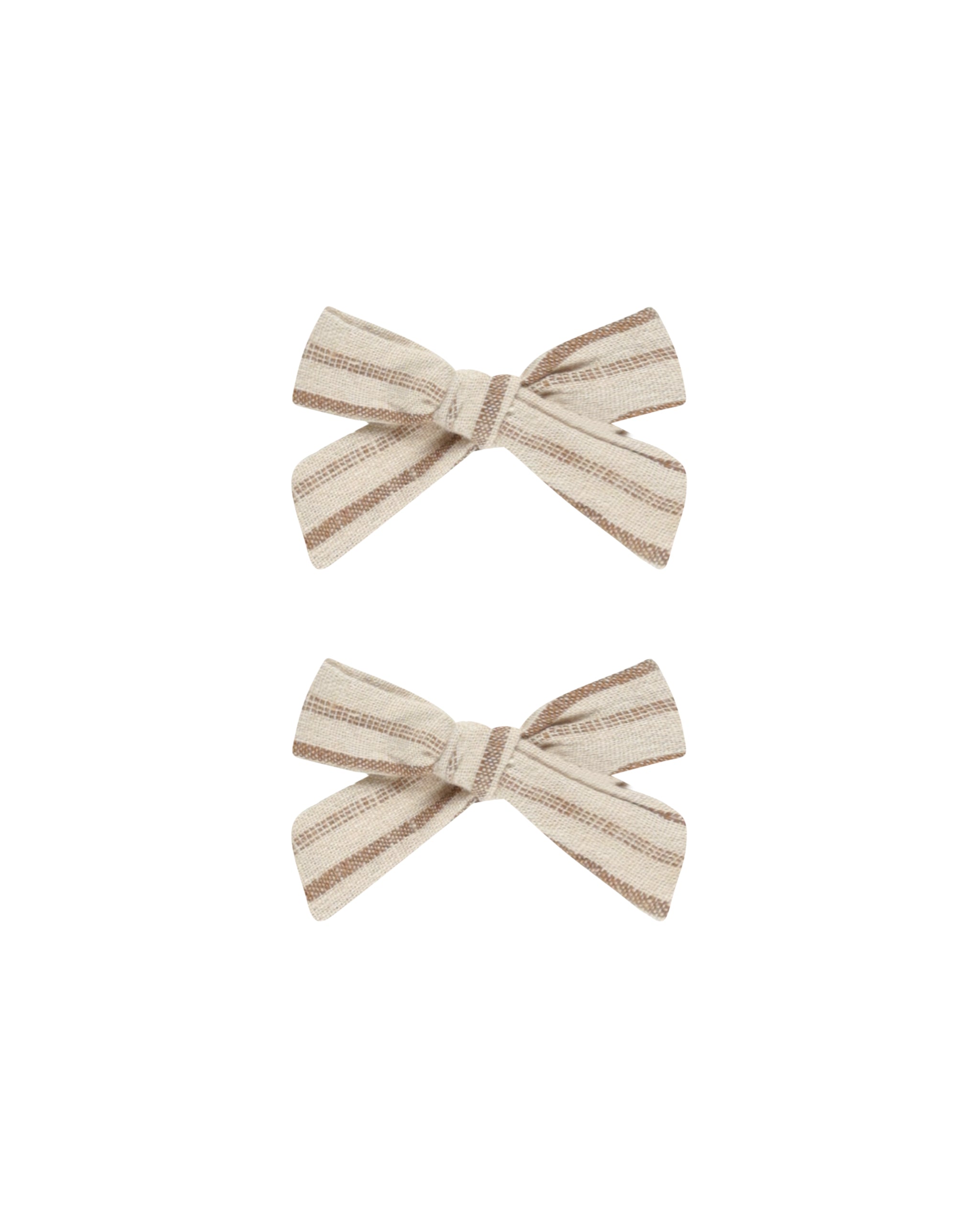 Rylee + Cru Bows, Set Of 2 - Saddle Stripe