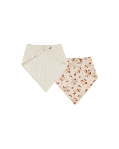 Rylee + Cru Scarf Bib Set - Harvest Rose, Natural