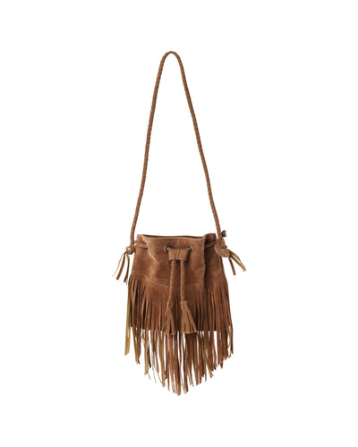 Rylee + Cru Fringe Crossbody Purse - Saddle