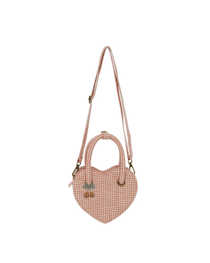 Rylee + Cru Heart Purse - Poppy Gingham