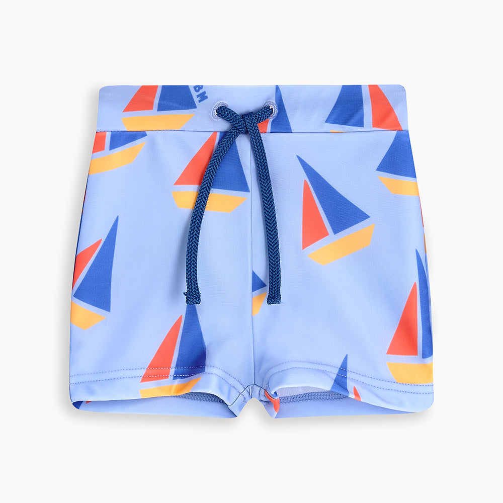 Bonnie Mob Rocco Rash Top &amp; Reef Swim Short Set - Sailboat